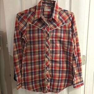 Plaid Button-Up Shirt